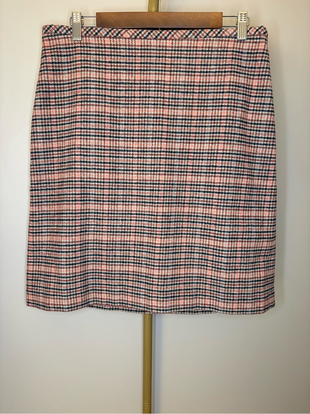 Talbots Plaid Wool A-Line Skirt